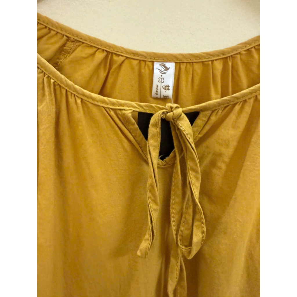 Áo kiểu baby doll màu vàng cam - 2 Hand (Size M)