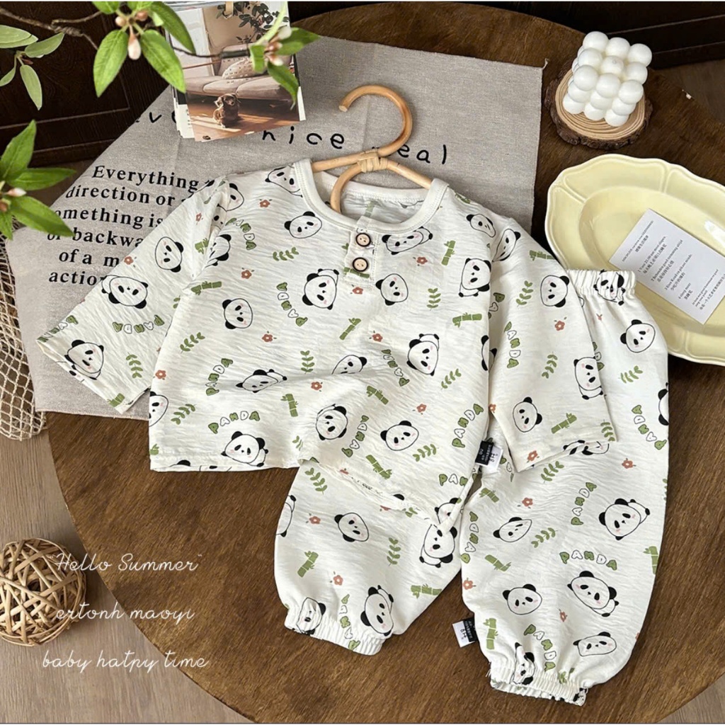 Bộ Đồ Ngủ  Dài Tay Cho Bé Trai, Bé Gái (Từ 1-7 Tuổi )Họa Tiết Hoạt Hình