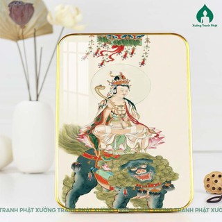 Tranh Văn Thù Sư Lợi Bồ Tát tráng gương cao cấp nhiều mẫu nhiều kích thước