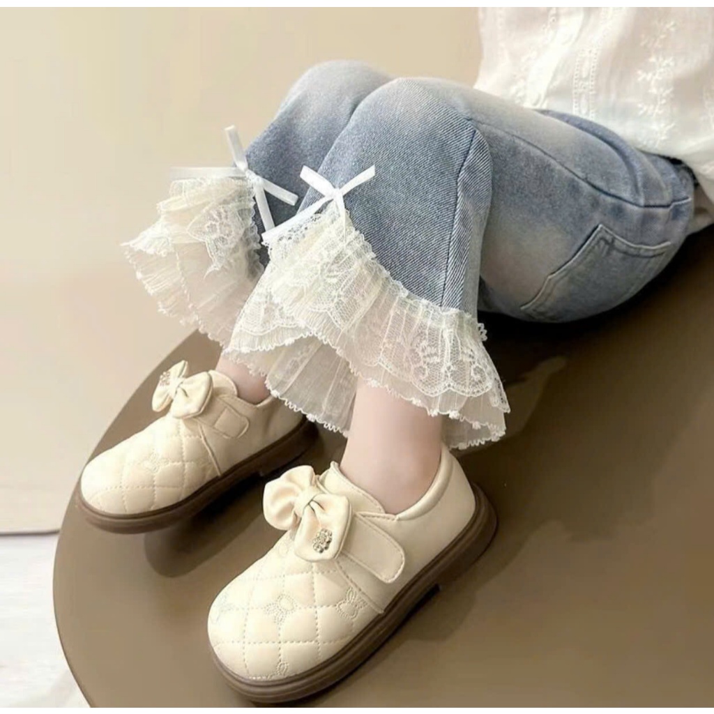 Quần Jean Ống Loe Dành Cho Bé Gái Dễ Thương Dành Cho Bé Từ 3-7 Tuổi