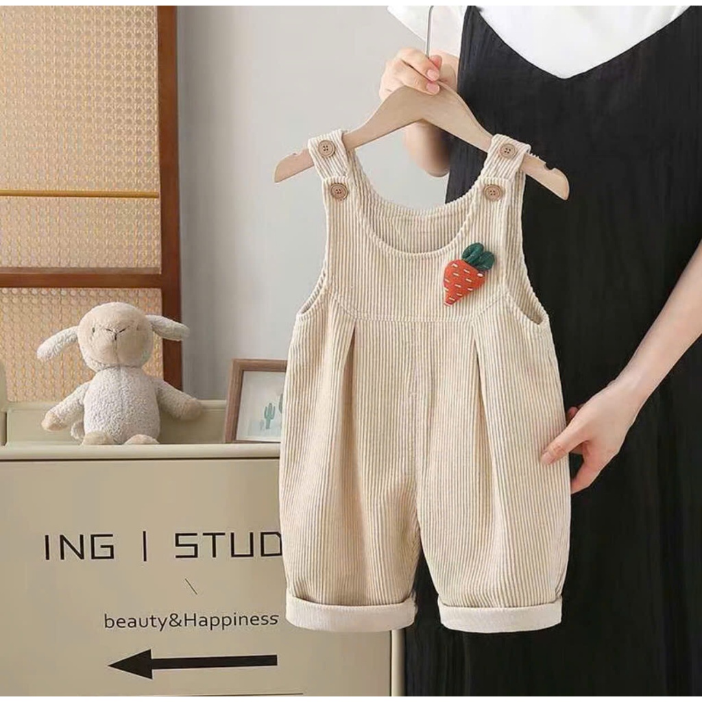 Yếm Nhung Củ Cà Rốt Cho Bé gái Dành Cho Bé Từ 0-5 Tuổi