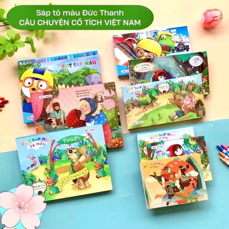 COMBO 2 HỘP BT SÁP Tự MÀU.SÁP KH CHO Bộ TẬP T(HỘP TO 12 MÀU)