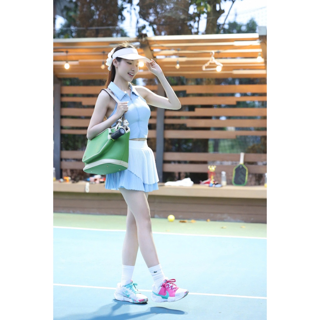Túi đựng vợt Pickleball nữ chính hãng Vaputex - Green Tea da PU cao cấp Xanh Trà bảo hành da 2 năm