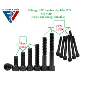 10 cái M8,M10 Bulong lục giác chìm đầu trụ M8,M10 cấp bền 12.9