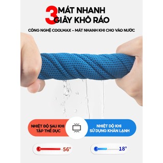 Khăn lạnh thể thao cao cấp giảm nhanh nhiệt độ nhanh khô dành tập gym chạy bộ leo núi thể thao ngoài trời