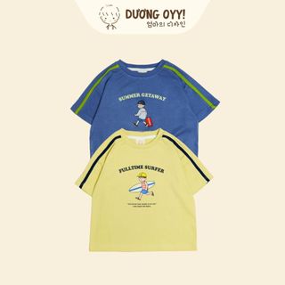 Áo thun trẻ em in LƯỚT VÁN cotton cao cấp size 14-38KG style Hàn Quốc  | Dương Oyy 010425215