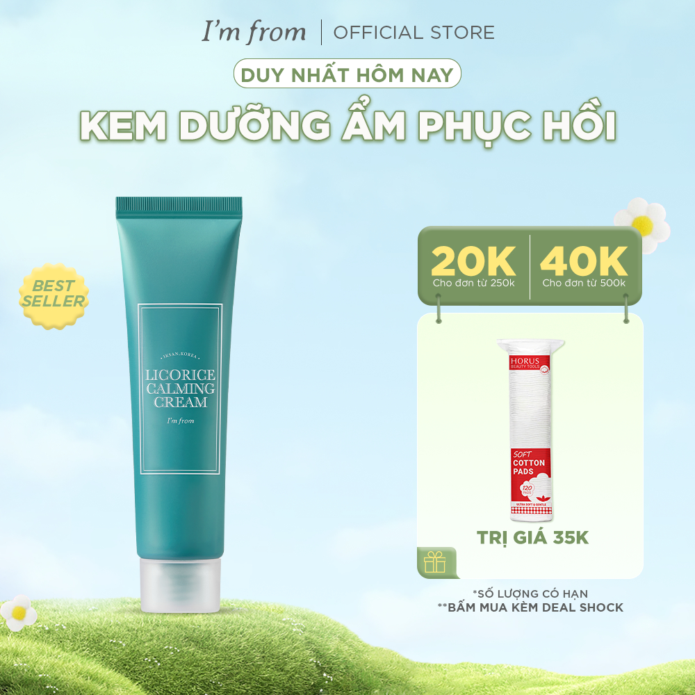 Ảnh Kem dưỡng ẩm làm dịu & phục hồi da I'm from Licorice Calming Cream 50ml [Vỏ bẩn nhẹ] 1