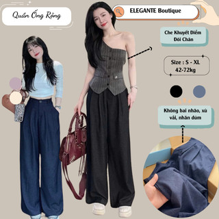 Quần Ống Rộng Cạp Khóa Chun Sau Hàng  Loại1 Chuẩn From ELEGANTE Boutique...