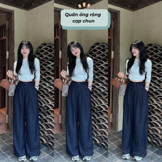 Quần Ống Rộng Cạp Khóa Chun Sau Hàng  Loại1 Chuẩn From ELEGANTE Boutique...