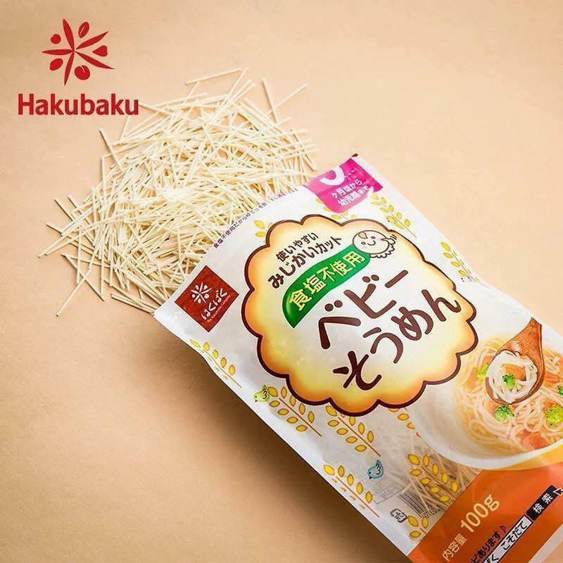 Mỳ Somen, Bún khô Hakubaku Nhật Bản cho bé ăn dặm từ 5 tháng Gói 100g tibongstore