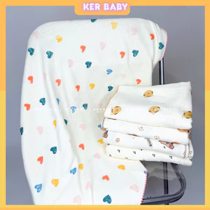 Khăn Tắm 4 Lớp Chạy Viền Chất Vải Xô MusLin Cao Cấp KT 70*100 cm Dành Cho Bé