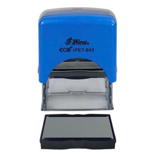 Dấu - Thẻ mực Shiny S843 47x18mm xanh đỏ