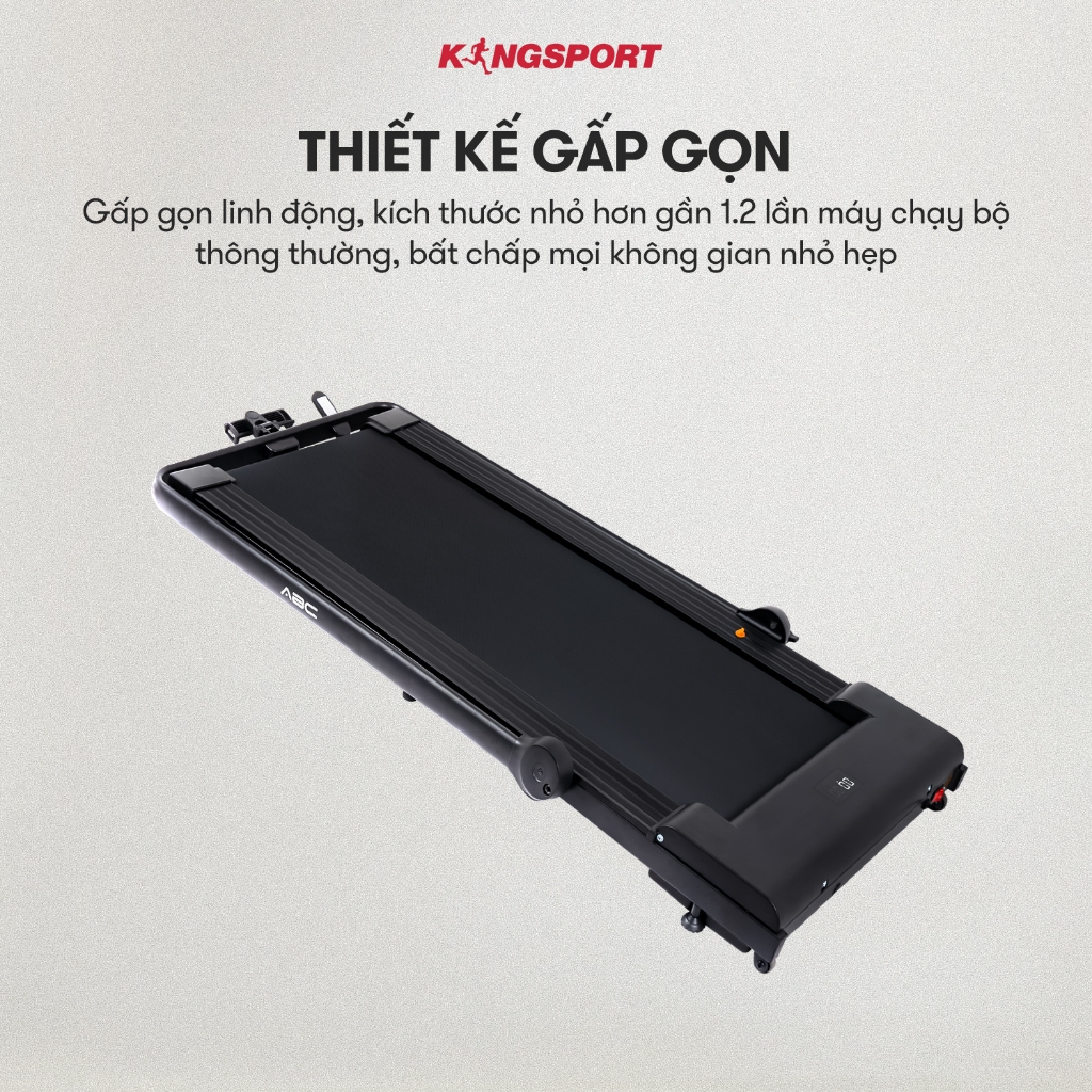 CHỈ GIAO MIỄN BẮC | Máy chạy bộ KINGSPORT ABC thảm chạy kim cương, tốc độ tối đa 8km/h, kèm khóa an toàn