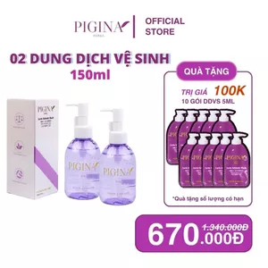 Combo 2 Dung dịch vệ sinh PIGINA 150ml - Làm Sạch Dịu Nhẹ, Cân Bằng pH, Giảm Mùi Hôi