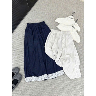 Quần Ống Rộng Phối Ren Hottriend Che Khuyết ĐIểm ĐÔi Chân, Phối Đồ Siêu Dễ ELEGANTE..