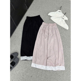 Quần Ống Rộng Phối Ren Hottriend Che Khuyết ĐIểm ĐÔi Chân, Phối Đồ Siêu Dễ ELEGANTE..