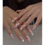 NAIL BOX CÔ DÂU THẠCH CAM NUDE VẼ ĐẦU MÓNG TÔN DA TAY