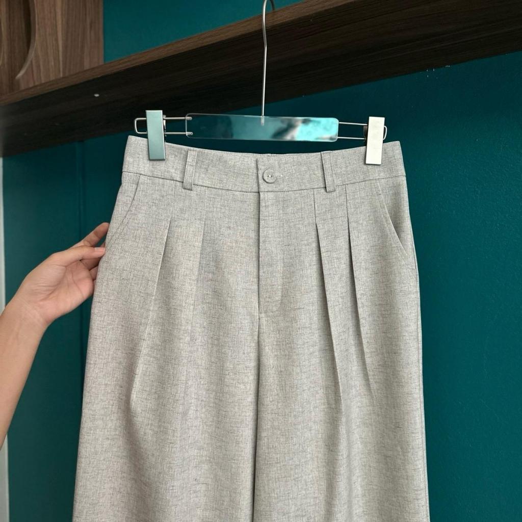 LÀ EM | Quần Latte dài - Quần suông nữ chất liệu chéo Hàn cao cấp không nhăn nhàu Women Pants