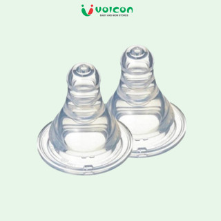 Núm ty cổ hẹp Pigeon siêu mềm chính hãng tích hợp van chống sặc cao cấp an toàn cho bé từ sơ sinh