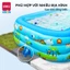 Bể Bơi Phao Cho Bé Deli 3 Tầng Thành Cao, Hồ Bơi Trẻ Em Gấp Gọn, Nhựa PVC An Toàn, Đáy Chống Trượt, Nhiều Kí