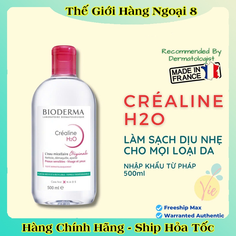[CHÍNH HÃNG] Nước Tẩy Trang Bioderma Dành Cho Da Dầu Mụn Và Da Nhạy Cảm, Sạch Sâu Lành Tính 500ml của Pháp