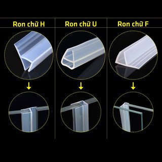 Combo 2 Thanh (Ron) Dài 125Cm Gioăng Chắn Nước, Chắn Bụi Lắp Cho Cửa Kính 10mm-12mm