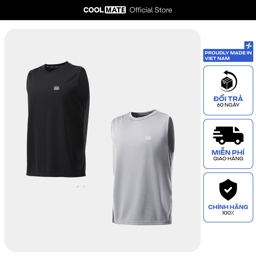 Combo 2 Áo sát nách Sleeveless tanktop thể thao Active Essentials thấm hút Coolmate
