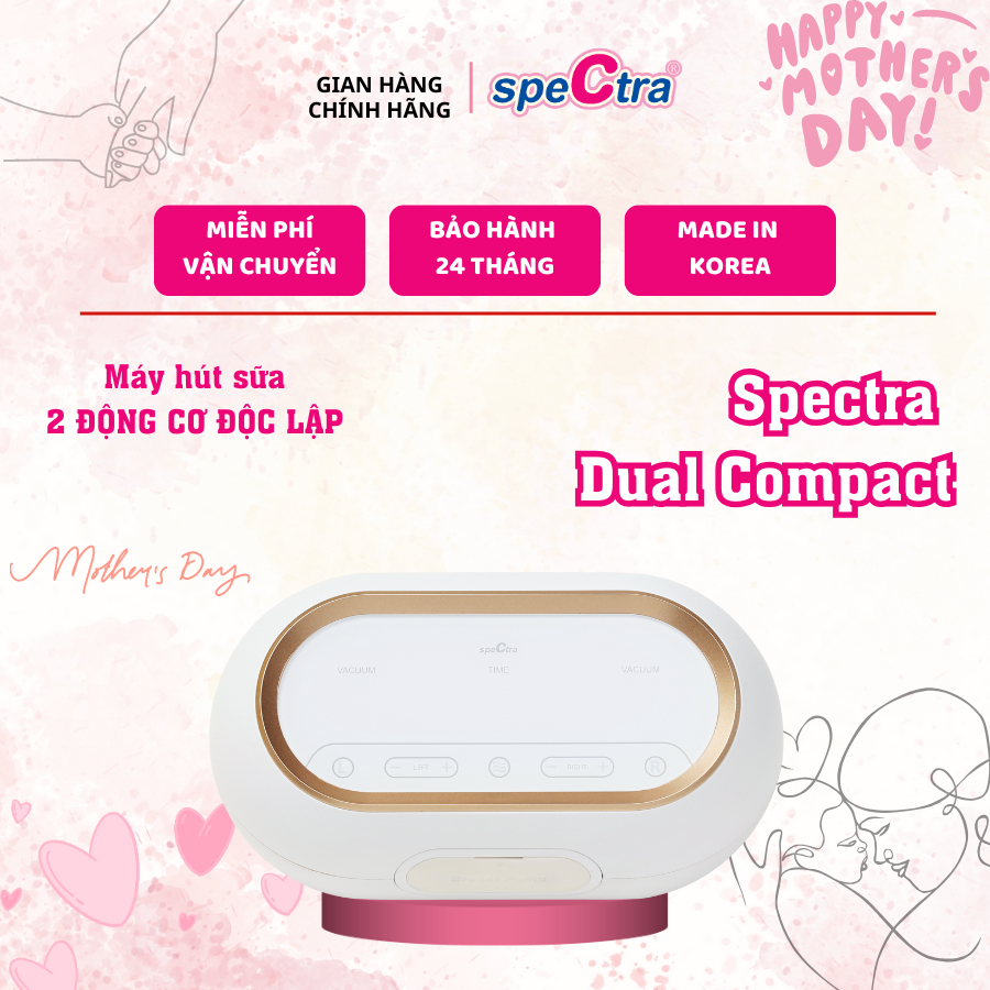 Ảnh Máy Hút Sữa Đôi/Kép Spectra Dual Compact (Bảo Hành 24 Tháng) 1