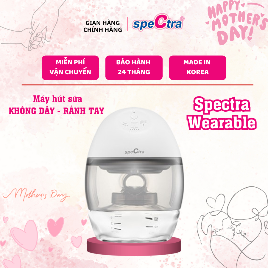 Ảnh Máy Hút Sữa Rảnh Tay Không Dây Spectra Wearable 01 Bộ (Bảo hành 24 tháng) 1
