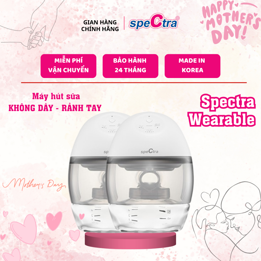 Ảnh Máy Hút Sữa Rảnh Tay Không Dây Spectra Wearable (Bảo hành 24 tháng) 1