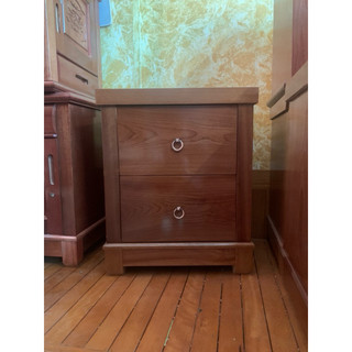 Tủ đầu giường 2 ngăn kéo xoan đào nam phi hàng dày dặn cao 60 cm