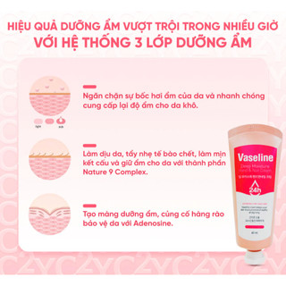 Kem Dưỡng Da Tay, Da Chân Và Móng Vaseline Giúp Dưỡng Ẩm Sâu, Làm Mềm Da C2Y 24h Deep Moisture 60ml/85ml - CÔ THƯ MARKET