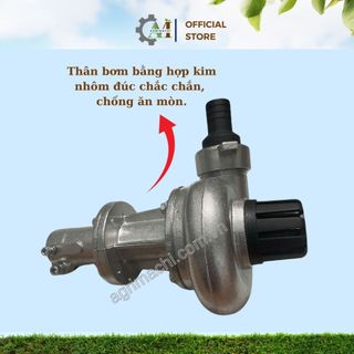 Đầu bơm nước gắn máy cắt cỏ 7T/9T trục 26-28mm - Hợp kim nhôm chống ăn mòn, kèm phụ kiện_ Agrimachi