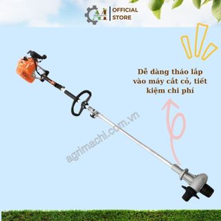 Đầu bơm nước gắn máy cắt cỏ 7T/9T trục 26-28mm - Hợp kim nhôm chống ăn mòn, kèm phụ kiện_ Agrimachi