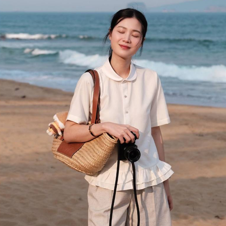 LÀ EM | Áo Hạ Miên - áo sơ mi nữ chất đũi Hàn mềm mịn mát, ít nhăn.