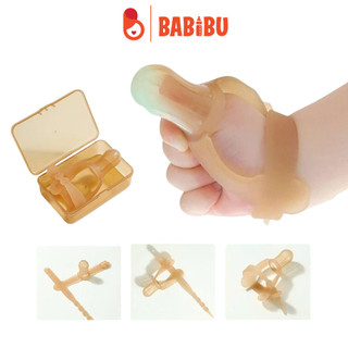 Dụng cụ hỗ trợ mút ngón tay, hỗ trợ ti chất liệu silicon mềm mại, bảo vệ đầu ngón tay bé