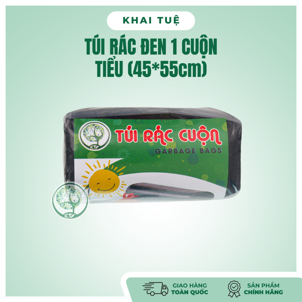 Túi đựng rác ĐEN chính hãng KHAI TUỆ, size tiểu 10L, size trung 25L ...