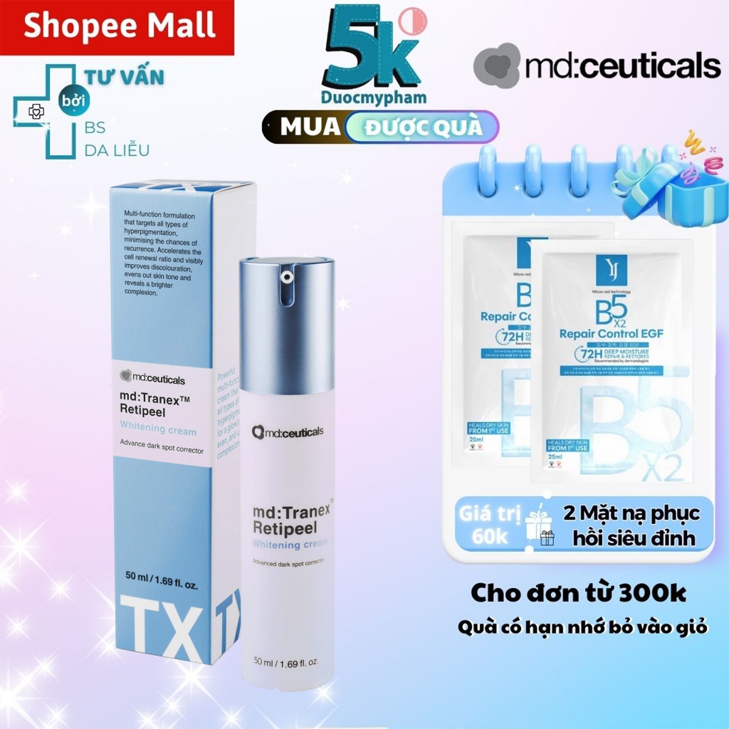 Kem dưỡng md:Tranex™ Retipeel Whitening cream Md:ceuticals - làm trắng ...