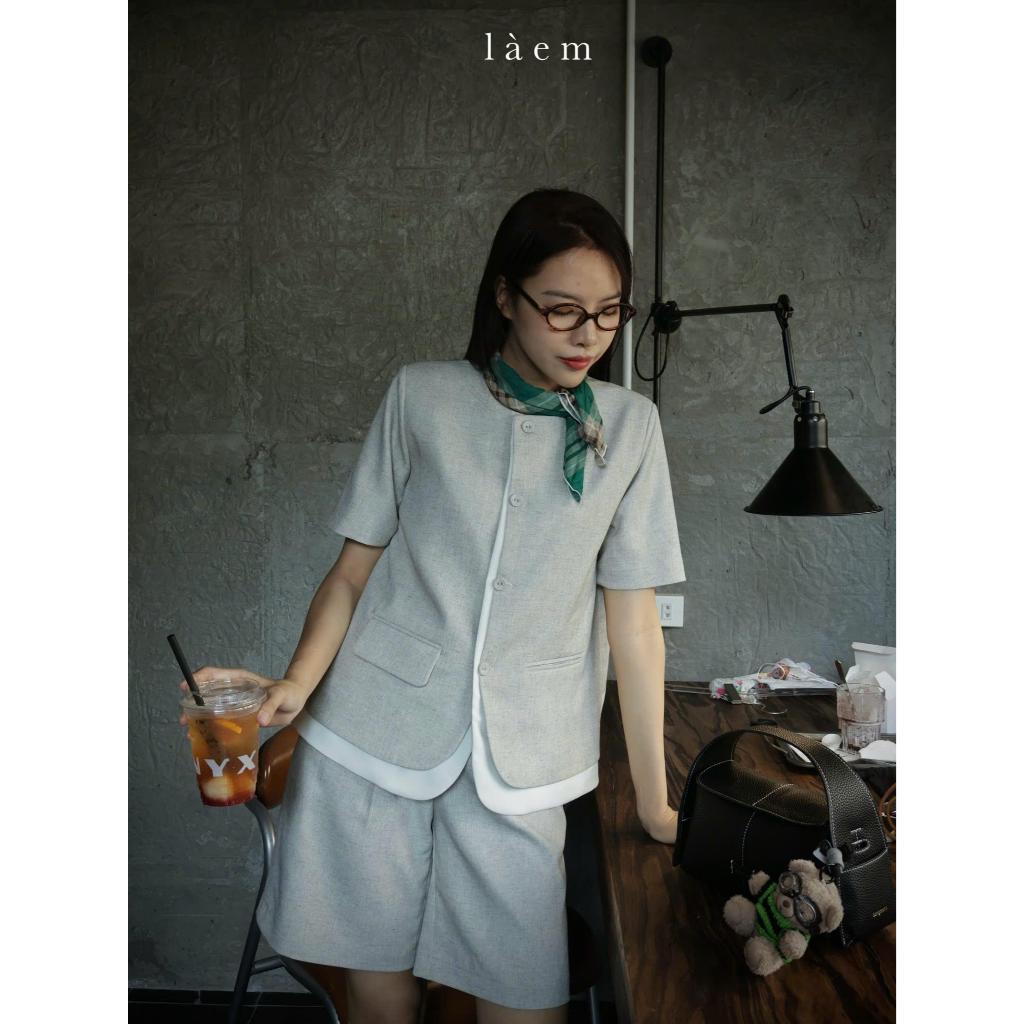 LAEM | Quần LATTE - Quần Blazer đùi chất liệu chéo Hàn cao cấp dành cho mùa thu đông