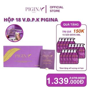 [Combo 18 túi tặng kèm 15 gói gel 5ml] Dung dịch vệ sinh phụ nữ PIGINA - Xuất xứ: Hàn Quốc