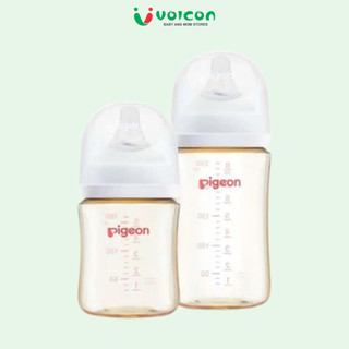 Bình Sữa PPSU Pigeon SofTouch Baby-Friendly World Cao Cấp Chống Sặc Cho Bé 160ml 240ml Chính Hãng