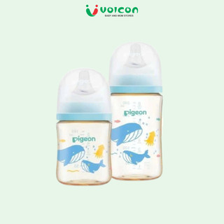 Bình Sữa PPSU Pigeon SofTouch Baby-Friendly World Cao Cấp Chống Sặc Cho Bé 160ml 240ml Chính Hãng