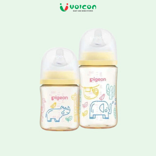 Bình Sữa PPSU Pigeon SofTouch Baby-Friendly World Cao Cấp Chống Sặc Cho Bé 160ml 240ml Chính Hãng