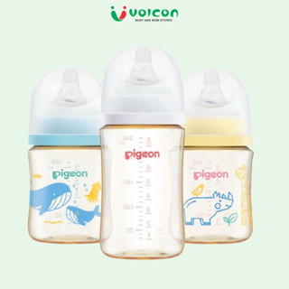 Bình Sữa PPSU Pigeon SofTouch Baby-Friendly World Cao Cấp Chống Sặc Cho Bé 160ml 240ml Chính Hãng