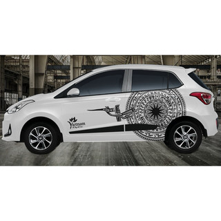 Tem 2 bên Sườn Xe Oto I10-Fadil-Morning ,Team Decal Ô Tô Mazda,Tem Trống Đồng
