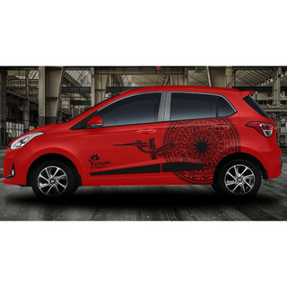 Tem 2 bên Sườn Xe Oto I10-Fadil-Morning ,Team Decal Ô Tô Mazda,Tem Trống Đồng