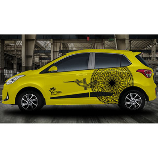 Tem 2 bên Sườn Xe Oto I10-Fadil-Morning ,Team Decal Ô Tô Mazda,Tem Trống Đồng