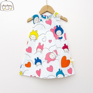 Váy Lanh bé gái, Đầm Lanh bé gái sát nách dáng suông ChuChoaKids [VBC24]