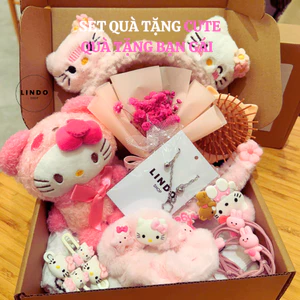 Quà Sinh Nhật LINDO, Set Quà Kitty Cute Tặng Bạn Gái Các Dịp Đặc Biệt 8/3, 20/10, Valentine