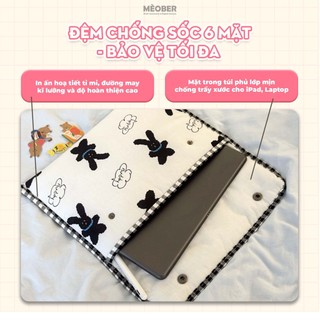 Túi chống sốc Bunny Bag cho iPad & Laptop - Thiết kế tối giản, hoạ tiết thỏ dễ thương, lót đệm êm ái bảo vệ tối đa by Mè